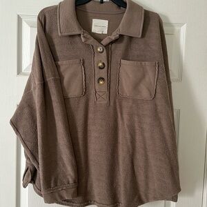 American Eagle Brown oversized sweatshirt size Medium